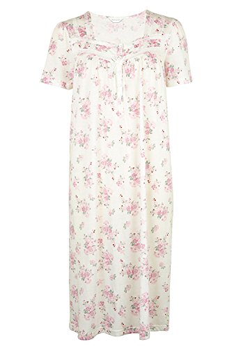Bonmarche Womens Quilted Floral Nightdress Pink Size 16-18