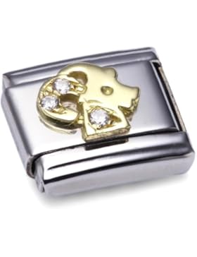 Nomination Comp. Classic STERNZ. Edelstahl, 18K-Gold und Cubic Zirc. (Steinbock) 030302