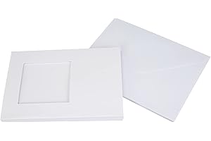 DOVECRAFT Trimcraft DCCE009 Dove Craft Cards with Envelopes 5 x 7-inch Square Window, Acrylic, Multicoloured