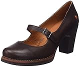 Cierre: Hebilla Art Memphis, Zapatos de tacón con Punta Cerrada para Mujer, Marrón Brown, 40 EU