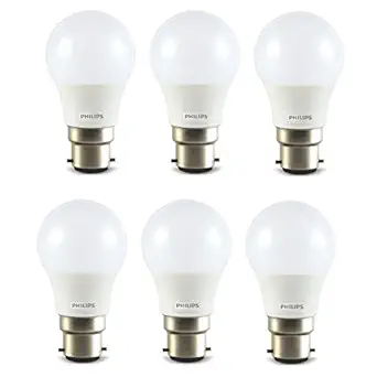 PHILIPS 2.7W B22 LED Warm White Bulb, Pack of 6 (Ace Saver)