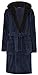 Price comparison product image MICHAEL PAUL Men's Hooded Soft Snuggle Fleece Dressing Gown (XXX-Large, Navy/Black)