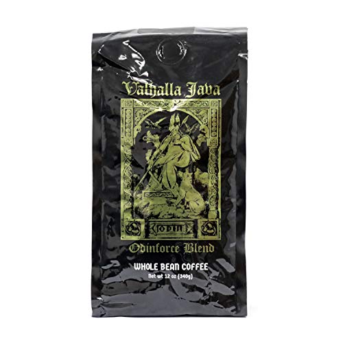 Valhalla Java Whole Bean Coffee by Death Wish Coffee Company, Fair Trade and Organic 12 ounce bag