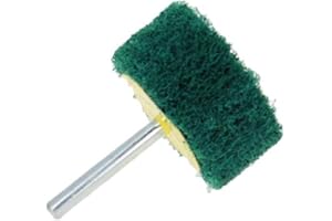 Utoolmart 6mm Shank 2 inch Dia 240 Grit Cylindrical Head Nylon Fibre Abrasive Flap Wheel Green 4pcs