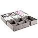 Produktbild mDesign 4er-Set Stoffbox für Schrank oder Schublade - idealer Baby Organizer für Wäsche, Socken etc. - flexibel verwendbare Stoffkiste - grau