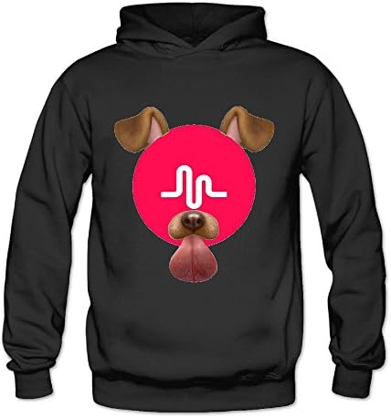 MSKOOK Women's Musically Fan Hooded Sweatshirt -  Black - 