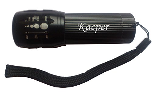 Preisvergleich Produktbild Eingravierte Taschenlampe mit Aufschrift Kacper