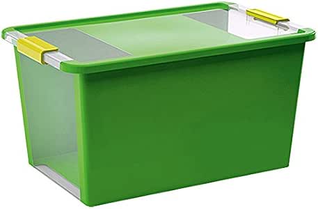 Kis Aufbewahrungsbox Bi Box 26 Liter - Grau-transparent, 55x35x19 Cm, Mit Sichtfenster Und Ergonomischem Griff