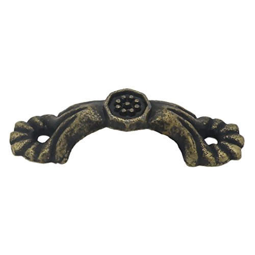 4 Griffe für Schatullen, Schubladen usw., 3,7 x 1 cm, antikmessing