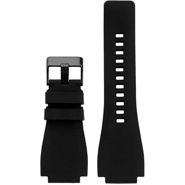 Bracelet Cuir Grain Crocodile 24mm Pour Bell & Ross BR-01/BR-03 - Noir - Neuf