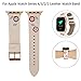 Produktbild VICKY-HOHO für Apple Watch Serie 4/3/2/1 Leder Uhr Band Band Metall Schnalle 42MM