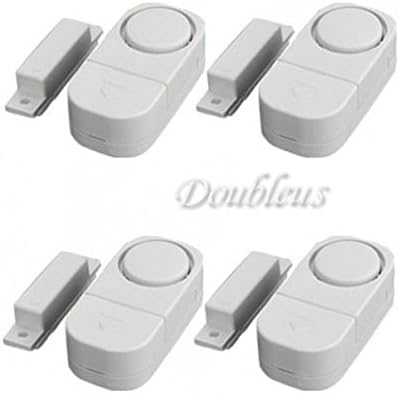 HighQualitySecurityProducts 4 X WINDOW DOOR BURGLAR INTRUDER ALARMS ** LOUD ** WIRELESS SENSOR MAGNETIC SYSTEM BELL ** SOLD OVER 1000+ **