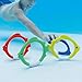 Price comparison product image The Magic Toy Shop Intex Underwater Fish Dive Rings Kids Swimming Pool Diving Toy Play Sticks 4 Set