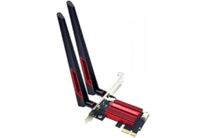 PANLOUTING WiFi 7 Intel Tarjeta de Red Inalámbrica BE200 BE200NGW | Bluetooth 5.4 | con Disipador de Calor y Antena de 10dB | 8774Mbps | 802.11AX MU-MIMO OFDMA | Tribanda 2,4G/5G/6 | para Windows 10/11 64 bits