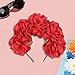 Produktbild Wawer  Halloween Kranz Kopfschmuck Frauen Mädchen Simulation Rose Blume Stirnband Kontrastfarbe Flamenco Tänzer Krone Kranz Halloween Party