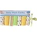 Pack of 7 Baby Wash Cloths (23 x 23cm each), Yellow & Green Unisex