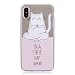 Produktbild iPhone X Hülle ,Edaroo Ultra Dünn Leicht Transparent Klar Silikon Handyhülle mit Süßes Bunt Motiv SchutzHülle TPU Gel Weiche Dünne Silikon Rückseiten Hülle Backcase Cover für Apple iPhone X - Yoga Coffee Nap Katze