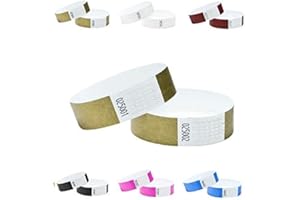 J&R WRISTBANDS Tyvek Wristbands 3/4 inch 100 Pack, Paper Like Bracelets Used for Events, Nightclubs, waterparks etc. Gold