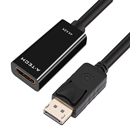 KPA-tech DisplayPort a HDMI, supporto HDTV 1080p 4 K, è a placcato oro DisplayPort maschio a connettore femmina, convertitore monitor per proiettore video TV, PC, laptop, notebook con uscita audio