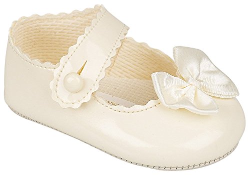 Baypods baby girls pram shoes christening party Early Days CREAM 6-12 months