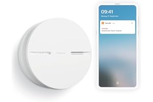 Netatmo Smarter Rauchmelder, 10-Jahres-Batterie, Selbsttest-Funktion, 85-dB-Alarm, Eigenständiges Gerät, EN14604 Zertifizierter, NSA-DE