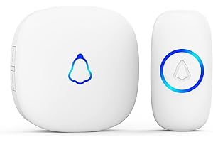 SECRUI Wireless Doorbell, Plug in Waterproof Operating at 1,000 Feet Long Range Cordless Battery Operated Doorbell with 58 Chimes 5 Volume Levels LED Light Easy Install for Home, School, Office-White