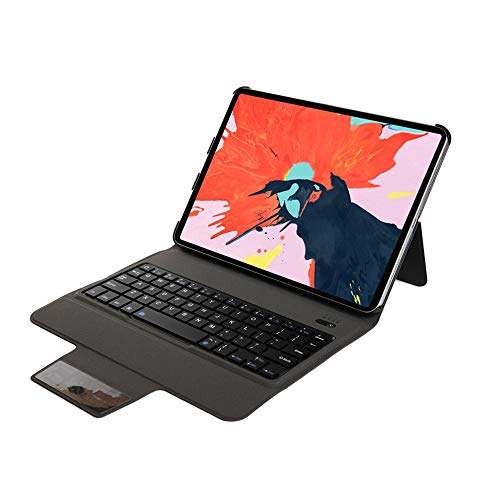 Preisvergleich Produktbild Tastaturholster Zariavo,Lederabdeckung Bluetooth Tastaturstandplatz Fall für neues iPad Pro 11 Zoll