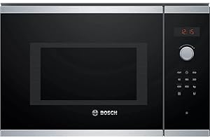 Bosch BFL553MS0 Série 4 - Micro-ondes intégrable, 59 x 38 cm, 25 litres, Inox