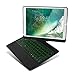 Produktbild HDJC Drahtlose Bluetooth-Tastatur mit siebenfarbiger Hintergrundbeleuchtung und 360-Grad-Drehung,Black