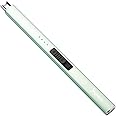 SUPRUS Electric Arc Windproof Flameless USB Rechargeable Lighter with Safety Lock for Candle BBQ Camping (Light Green)