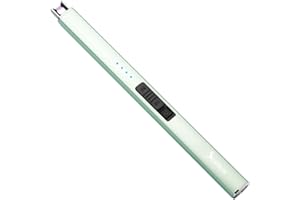 ‎SUPRUS Suprus Zapalniczka elektryczna, łukowa, wiatroszczelna, bezpłomieniowa, USB, do wielokrotnego ładowania, z blokadą bezpieczeństwa, do świec, BBQ, na kemping (zielona)