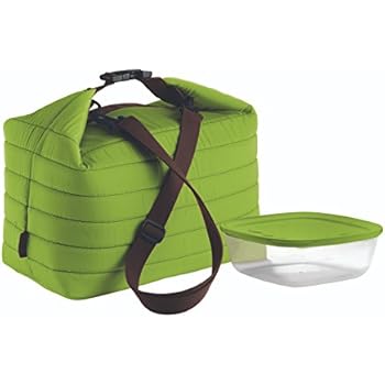 Borsa Termica Guzzini On The Go Verde Mela Con Contenitore - 22x18x22cm - Foto 4