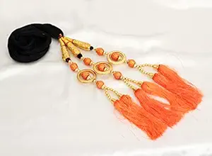 SANARA Beautiful Punjabi Style Charming Gotedaar Paranda Hair Extension for Women & Girls Thread Hair Tassels Choti (Peach)