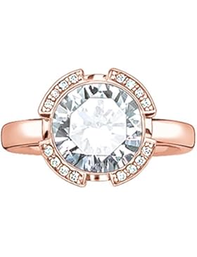 Thomas Sabo Damen-Ring Glam & Soul 925 Sterling Silber 750 roségold vergoldet weiß Gr. 54 (17.2) TR2038-416-14-54