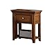 Produktbild Benzara BM185502 Nachttisch aus Holz mit Schublade und Boden offener Ablage, braun