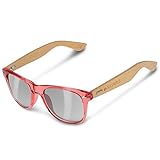 gafas de sol mujer 2019 baratas PROTECCIÓN UV: Las gafas de sol retro tienen cristales acrílicos y patillas de madera auténtica. Protegen la vista de la luz solar intensa con el filtro de las lentes UVA y UVB (UV400).