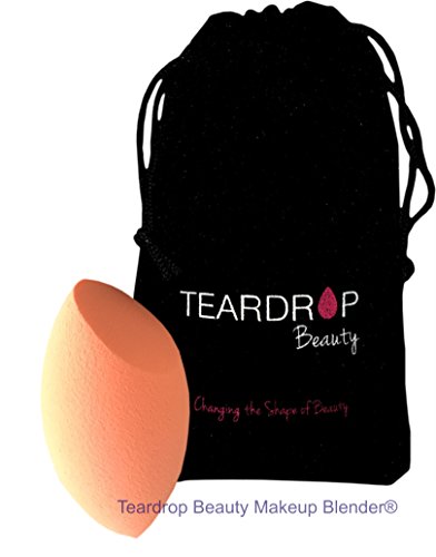 Original Teardrop Beauty Makeup Blender® FOUNDATION SPONGES WEDGE COSMETIC PUFFS (Orange Curve + Bag)