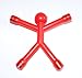Produktbild Magnetic-man rot - der kleine, äußerst flexible Kraftprotz für die Pinwand - mit 4 Neodym-Magneten