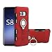 Produktbild Gaxaly S8 Plus Schutzhülle mit Ständer für Samsung Galaxy S8plus Schutzhüllen [360 Grad drehbarer Ringhalterung] [Magnetische Autohalterung] Glaxay 8plus Cover Stand Matt S8+ Bumper 6.2 Zoll 2018, rot