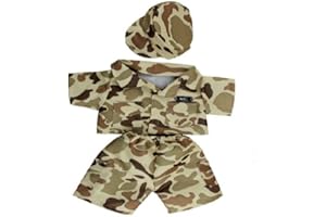 Teddy Tastic Desert Army Dress Up Army Soldier Camo Teddy Bear Outfit Fits 16" / 40cm Teddy Bears NEW Make a Bear Outfit