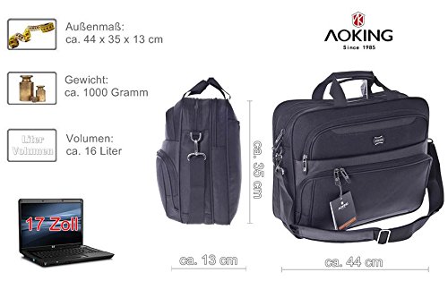 * SONDERPOSTEN * XXL BAG TASCHE FLUGBEGLEITER MESSENGER UMHÄNGETASCHE BUSINESSTASCHE ARBEITSTASCHE SCHULTERTASCHE HERRENTASCHE DAMENTASCHE - 6