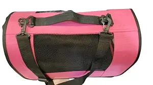 Animal Lovers PET Shop Cat Carrier Side Bag Airline Travel Breathable Mesh Panels for Ventilation- (Pink)