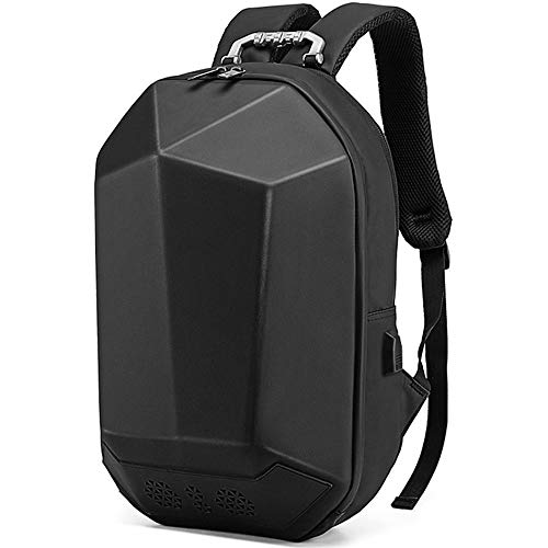 Preisvergleich Produktbild SHANGPIN Bluetooth Musik Rucksack Outdoor-Reitrucksack kreative wasserdichte Studententasche Smart USB Lade Reisetasche,Black