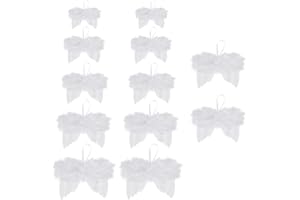 Gativs Engelsflügel Deko 12 Stücke Engelsflügel Weiß Deko Engelsflügel Federn Engel Flügel Anhänger Engelsflügel Federn Deko Schutzengel Weiße Engelsflügel Federn Basteln Christbaumschmuck Engel
