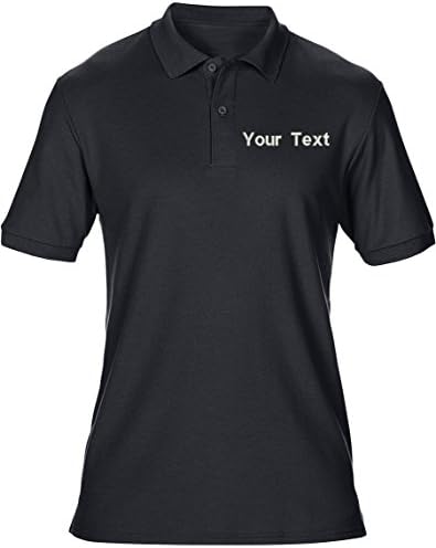Embroidered Your Text Logo Personalised Workwear Uniform Mens Polo T-Shirt 8 Colours (S-5XL)