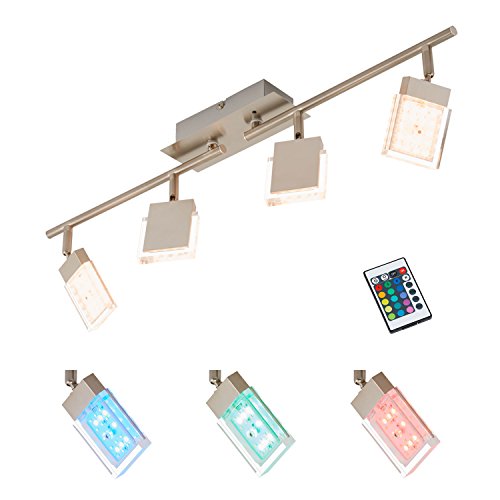 Briloner Leuchten 2530-042 LED Deckenstrahler, Farbsteuerung/Farbwechsel mit Fernbedienung, dimmbar, schwenkbar - 7