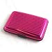 Produktbild naisecore Wasserdicht RFID-blockierender Kreditkarte Displayschutzfolie ID Card Wallet Halter Aluminium Metall Fall Box (Rose)