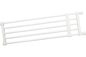 Sharplace Cancelletto Estensibile per Cani, cancelletti Bassi retrattili per Animali Domestici, cancelletto per Cani di Facile Installazione per Porte, Scale, White M