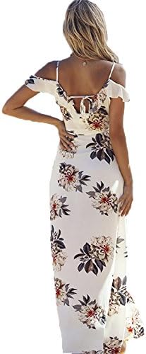 MQ Boutique UK Womens Holiday Sleeveless Asymmetric Off Shoulder Ladies Maxi Long Summer Floral Print Beach Dress Size 6-14