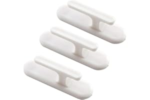 VOSAREA 6 STÜCKE Wand Vorhang Raffhalter Kunststoff Vorhang Schnallen Selbstklebende Haken Klebrige Vorhang Holdbacks (Weiß)